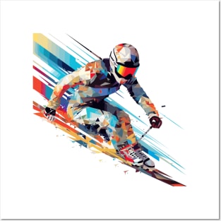 Alpin Ski Sport Game Champion Competition Abstract Posters and Art